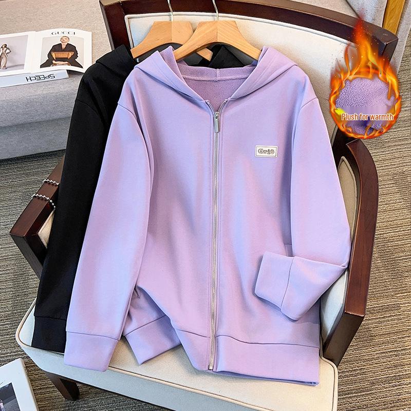 Ultra-Loose Plus Size Women s Hoodie: Fashionable Fleece-Lined Cardigan Jacket (Bust 150/170) 7XL
Ultra-Loose Plus Size Women s Hoodie: Fashionable Fleece-Lined Cardigan Jacket (Bust 150/170) 7XL