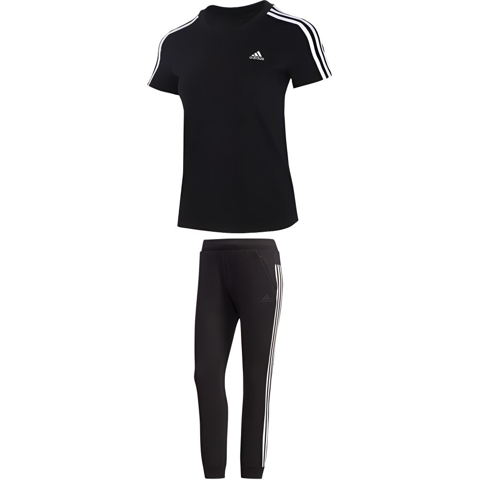 Adidas Crew Neck Pullover Short Sleeve Top Side Stripe Elastic Long Pants Casual Sports Set Women Sets Black GL0784+DY8696 M
Adidas Crew Neck Pullover Short Sleeve Top Side Stripe Elastic Long Pants Casual Sports Set Women Sets Black GL0784+DY8696 M