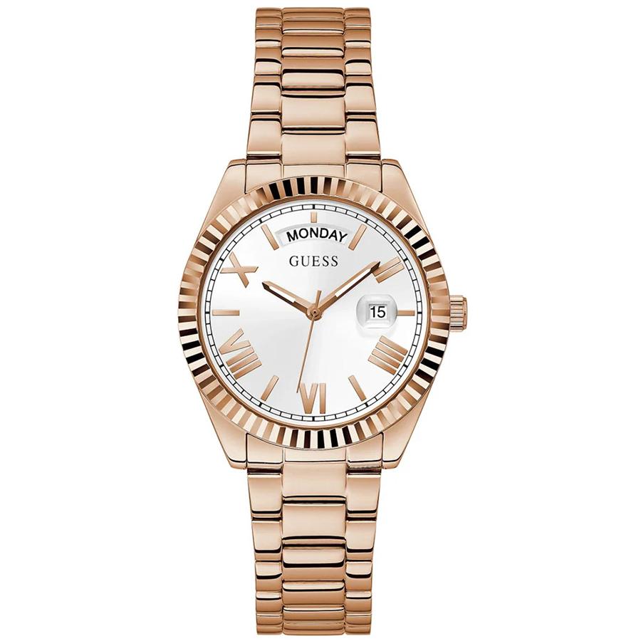 Guess Ladies Watch - Rose Gold Steel Strap White Dial Day-Date GW0308L3
Guess Ladies Watch - Rose Gold Steel Strap White Dial Day-Date GW0308L3