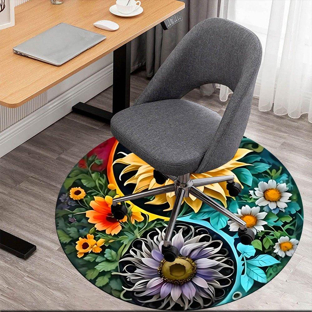 Colorful Floral Yin Yang Wall Art DecorRound Non-Slip chair mat chair carpet for office Rugs for Office Decor Gift For Valentine s Day Mother s Day Ha 80cm by 80cm
Colorful Floral Yin Yang Wall Art DecorRound Non-Slip chair mat chair carpet for office Rugs for Office Decor Gift For Valentine s Day Mother s Day Ha 80cm by 80cm