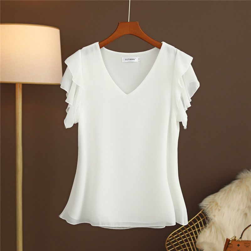 Новый летний модный тренд Повседневная свободная простая рубашка с V-образным вырезом, панелью и рукавами-рюшами, однотонная, универсальная, оверсайз, женская M белый
Новый летний модный тренд Повседневная свободная простая рубашка с V-образным вырезом, панелью и рукавами-рюшами, однотонная, универсальная, оверсайз, женская M белый