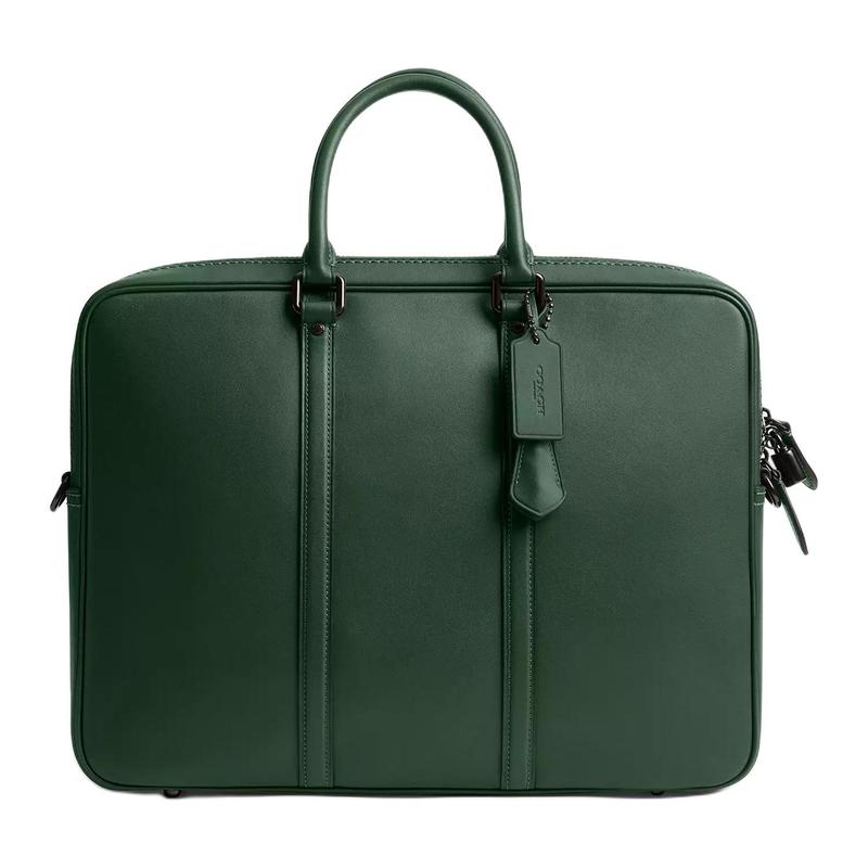 COACH Metropolitan 40 zipper closure silver hardware glove-tanned leather laptop bag large women s hunter green срібний
COACH Metropolitan 40 zipper closure silver hardware glove-tanned leather laptop bag large women s hunter green срібний