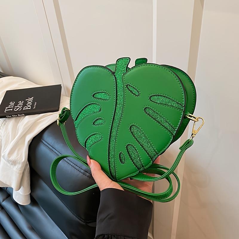 Женская сумка кроссбоди в форме сердца с дизайном листьев - Регулируемый ремешок, Повседневная шикарная наплечная сумка для повседневного и уличного использования, Универсальный аксессуар зелёный
Женская сумка кроссбоди в форме сердца с дизайном листьев - Регулируемый ремешок, Повседневная шикарная наплечная сумка для повседневного и уличного использования, Универсальный аксессуар зелёный