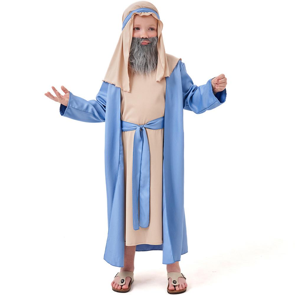 Kids Boys Arab Grandpa Middle Eastern Shepherd Elder Blue Robe Dress Cloak Set Halloween Cosplay Costumes Performance Role Play Outfit XS синий
Kids Boys Arab Grandpa Middle Eastern Shepherd Elder Blue Robe Dress Cloak Set Halloween Cosplay Costumes Performance Role Play Outfit XS синий