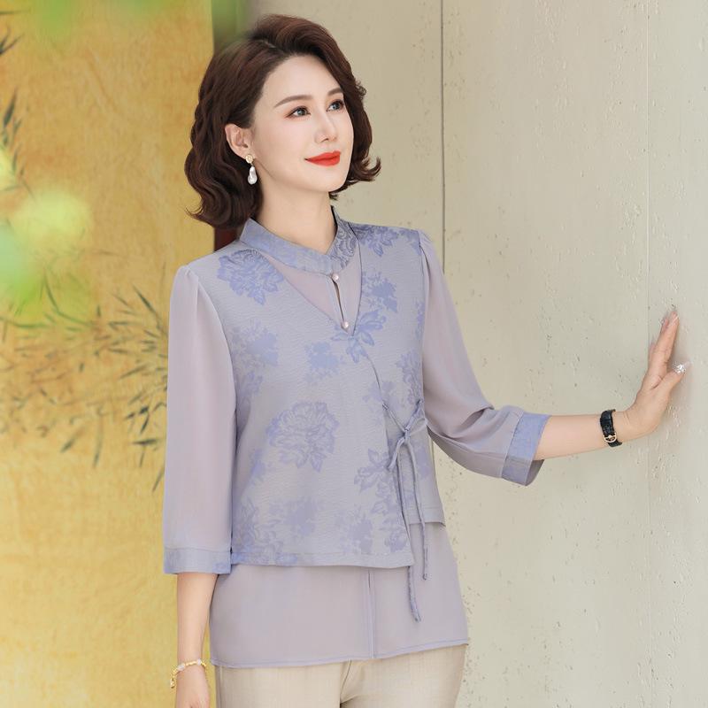 Summer Chinese Style Printed Short Sleeve Shirt for Middle-aged Women XL (90-105 jin) фіолетовий
Summer Chinese Style Printed Short Sleeve Shirt for Middle-aged Women XL (90-105 jin) фіолетовий