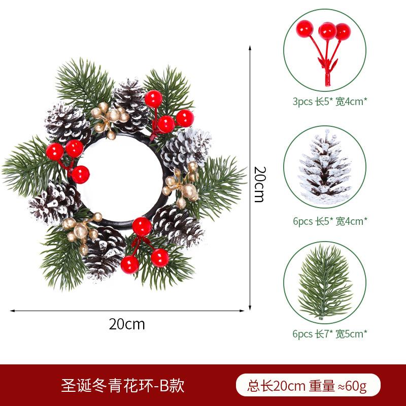 Christmas Decorations Small Flower Rings Wreaths Window Displays Dining Tables Candle Holders Hanging Banners Venue Decoration 1pc
Christmas Decorations Small Flower Rings Wreaths Window Displays Dining Tables Candle Holders Hanging Banners Venue Decoration 1pc