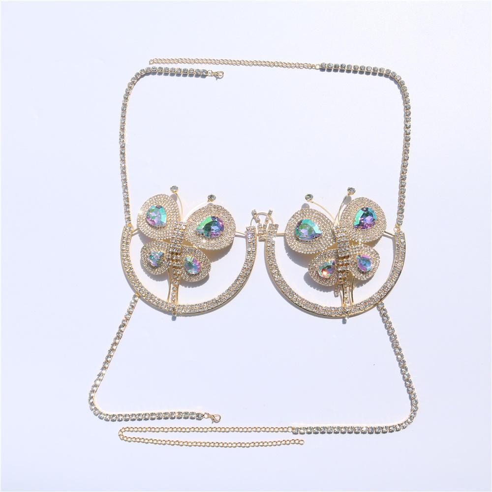Sexy Luxury Body Chain, Novel Butterfly Full Diamond Bra, European And American Accessories Body Chain
Sexy Luxury Body Chain, Novel Butterfly Full Diamond Bra, European And American Accessories Body Chain