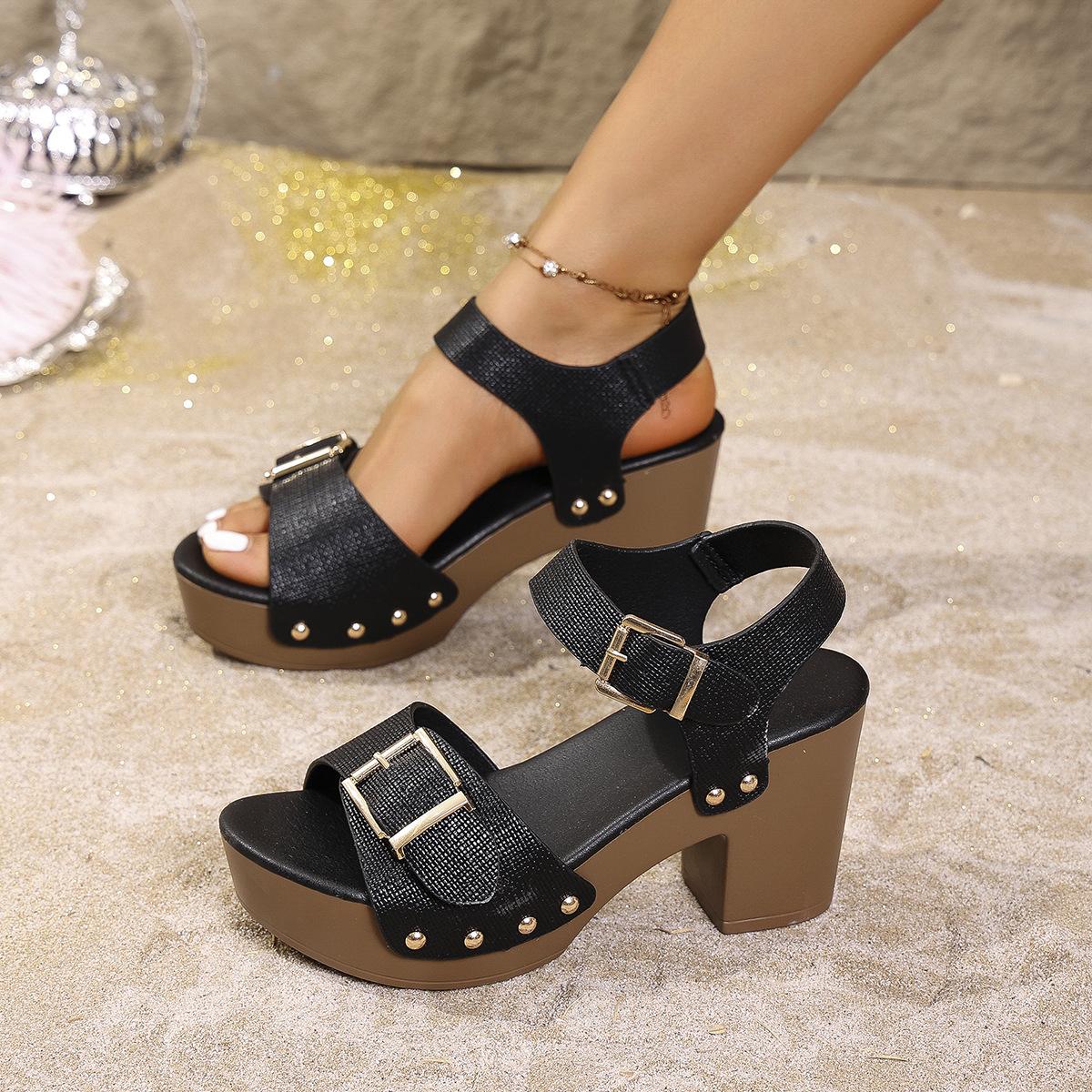 Women s Wide Width Chunky Heel Sandals, Single Strap Buckle Studded Slides, Summer Wholesale Sandals in Stock 43 чорний
Women s Wide Width Chunky Heel Sandals, Single Strap Buckle Studded Slides, Summer Wholesale Sandals in Stock 43 чорний