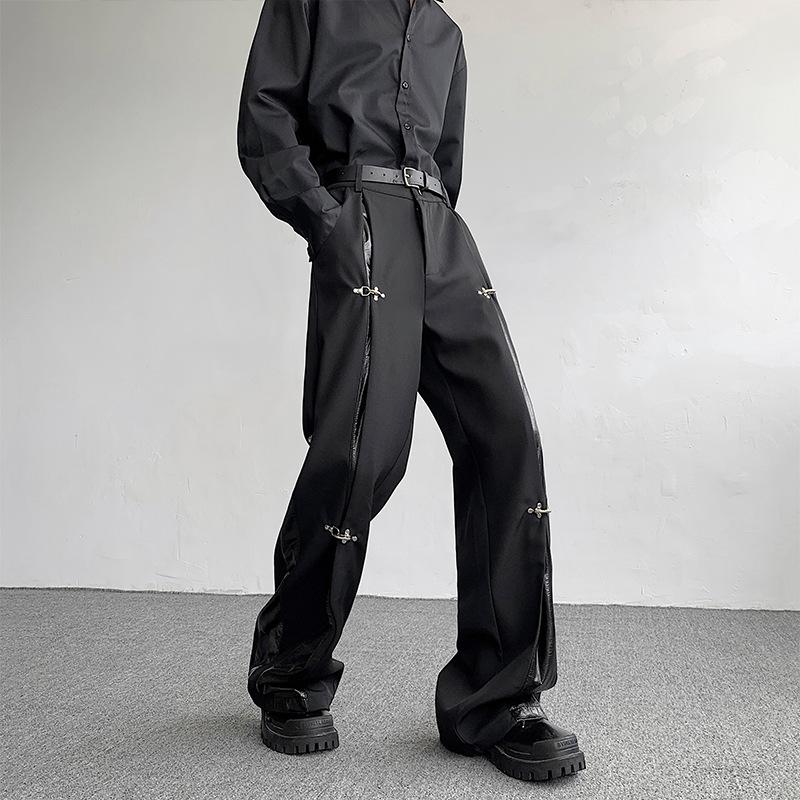 Autumn Niche Metal Aircraft Buckle Design Deconstructed Trousers Men s Korean Version PU Leather High-end Wide-leg Trousers M чёрный
Autumn Niche Metal Aircraft Buckle Design Deconstructed Trousers Men s Korean Version PU Leather High-end Wide-leg Trousers M чёрный