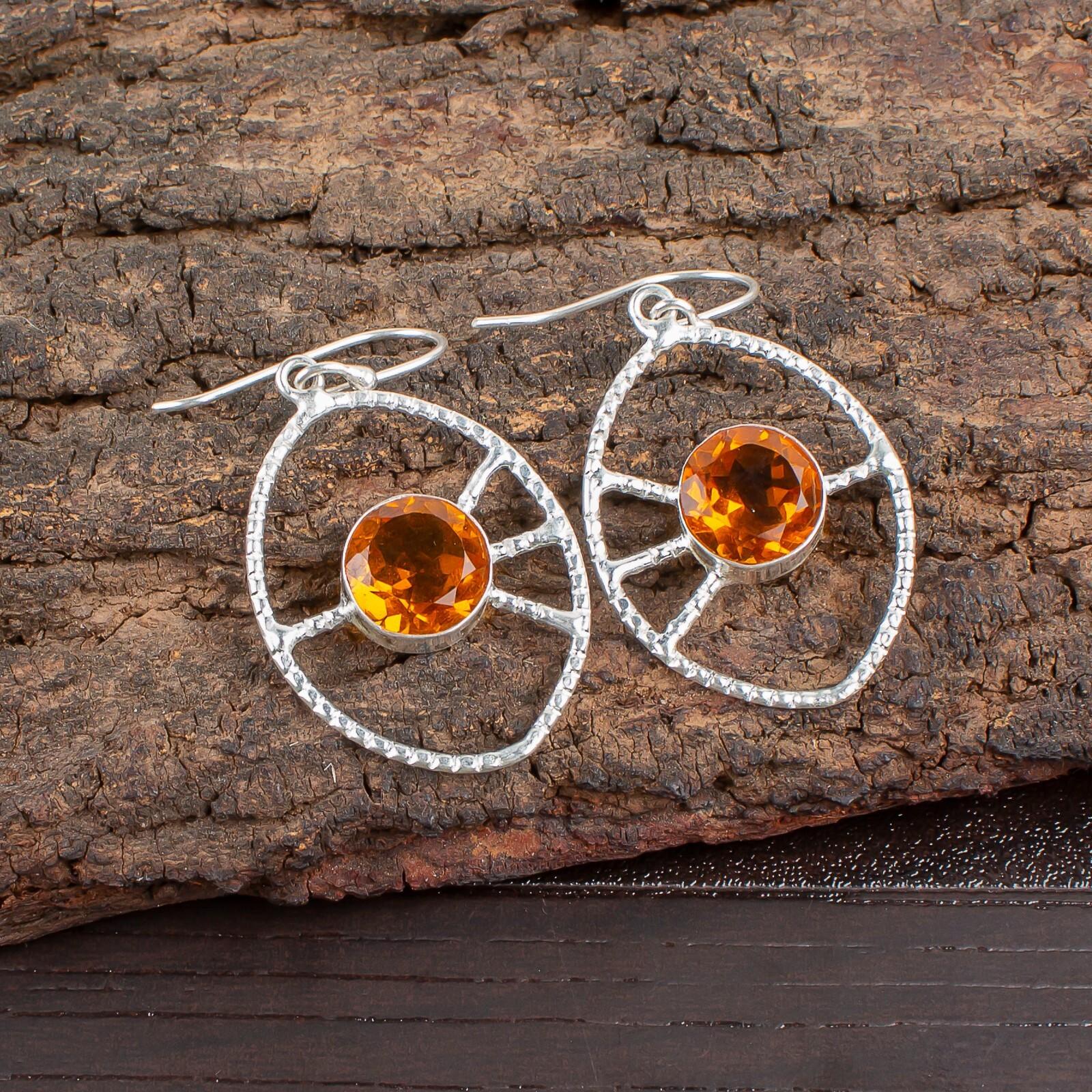 Natural Citrine Gemstone 925 Sterling Silver Jewelry Handmade Earrings 2.00 EE-52-6
Natural Citrine Gemstone 925 Sterling Silver Jewelry Handmade Earrings 2.00 EE-52-6