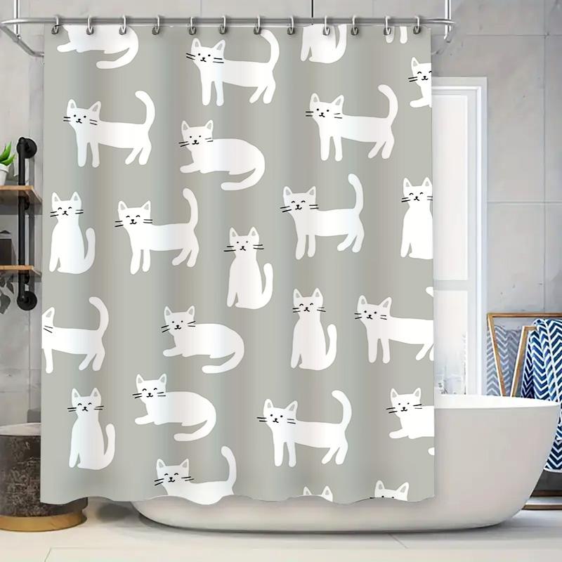 White Cat Shower Curtain Cute Bathroom Decor Set For Kids Bath Room Waterproof Fabric Home Decoration Size 72X84 Inches W60H190(CM)-1 Pcs
White Cat Shower Curtain Cute Bathroom Decor Set For Kids Bath Room Waterproof Fabric Home Decoration Size 72X84 Inches W60H190(CM)-1 Pcs