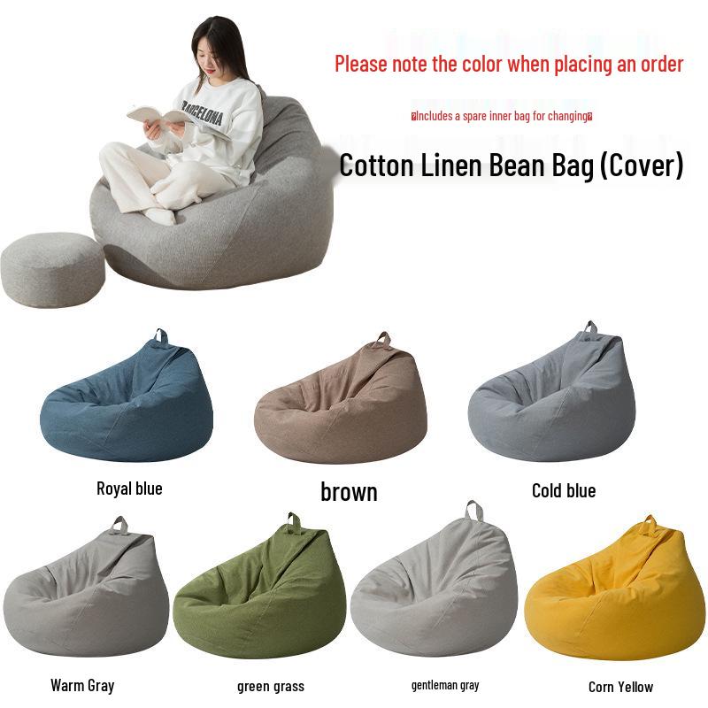 Lazy Bean Bag Sofa Cover for Storage - No Filling, Fits Small Sofas, Perfect for Old Clothes Note color, see details for exact dimensions
Lazy Bean Bag Sofa Cover for Storage - No Filling, Fits Small Sofas, Perfect for Old Clothes Note color, see details for exact dimensions