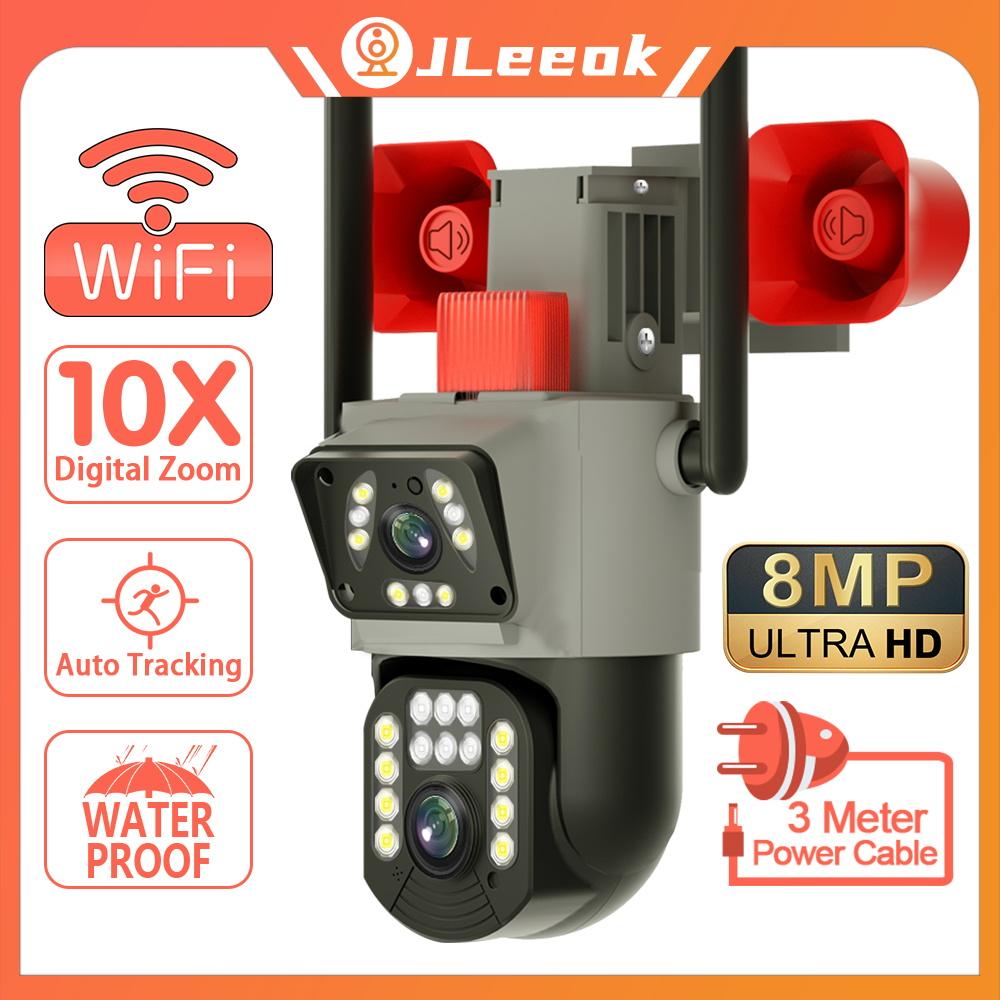 Jleeok Alexa Outdoor 4K 8MP Dual Lens PTZ WIFI Wireless Surveillence IP Camera Home Securtiy AI Human Tracking Waterproof 10X Zoom CCTV
Jleeok Alexa Outdoor 4K 8MP Dual Lens PTZ WIFI Wireless Surveillence IP Camera Home Securtiy AI Human Tracking Waterproof 10X Zoom CCTV