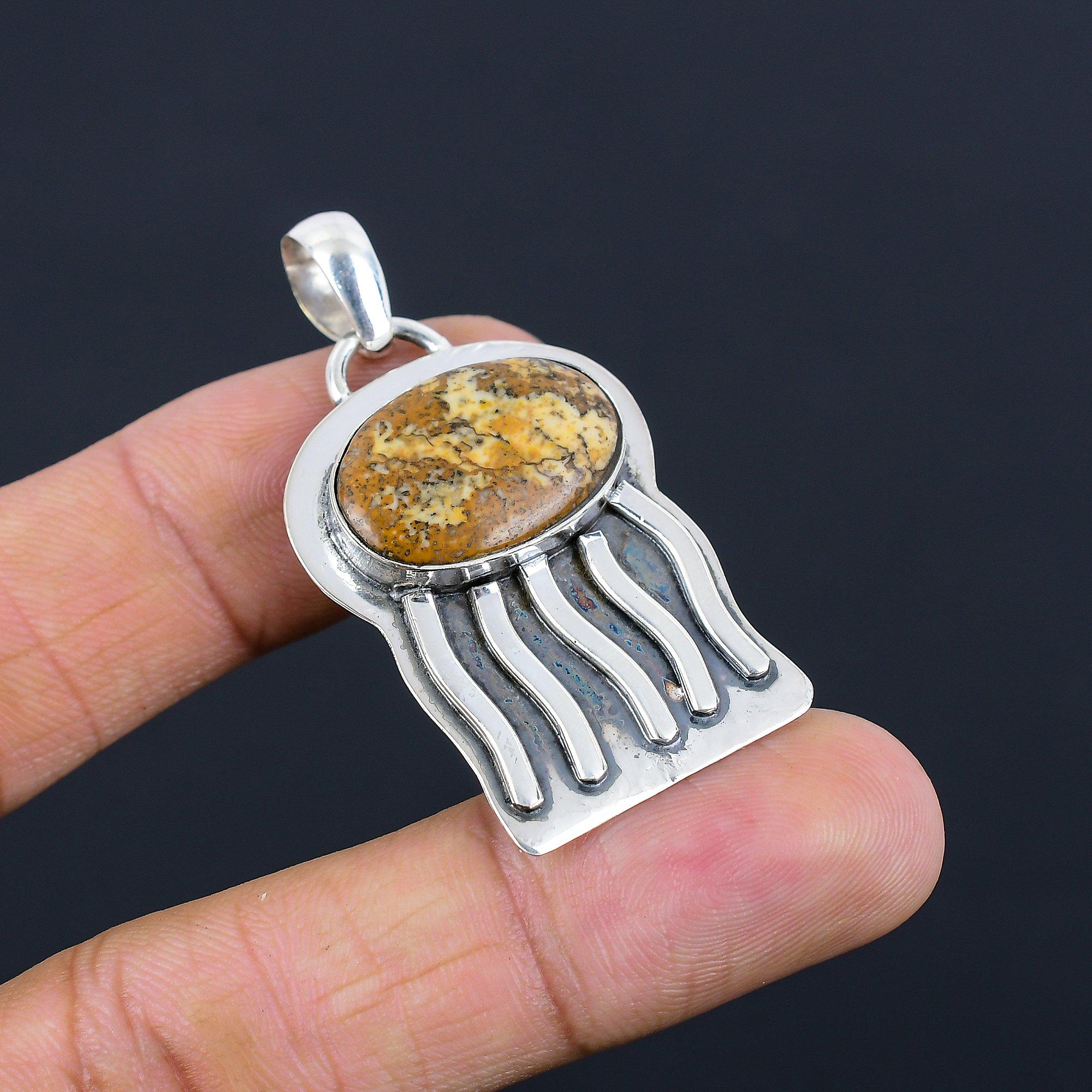 Memorial Day Sale 925 Sterling Silver Oval Picture Jasper Stone Pendant Jewelry
Memorial Day Sale 925 Sterling Silver Oval Picture Jasper Stone Pendant Jewelry