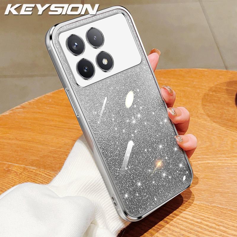 KEYSION Luxury Plating Glitter Phone Case for Xiaomi POCO F6 Pro Transparent Soft TPU Shockproof Back Cover for POCO F6 Pro for POCO F6 Pro
KEYSION Luxury Plating Glitter Phone Case for Xiaomi POCO F6 Pro Transparent Soft TPU Shockproof Back Cover for POCO F6 Pro for POCO F6 Pro