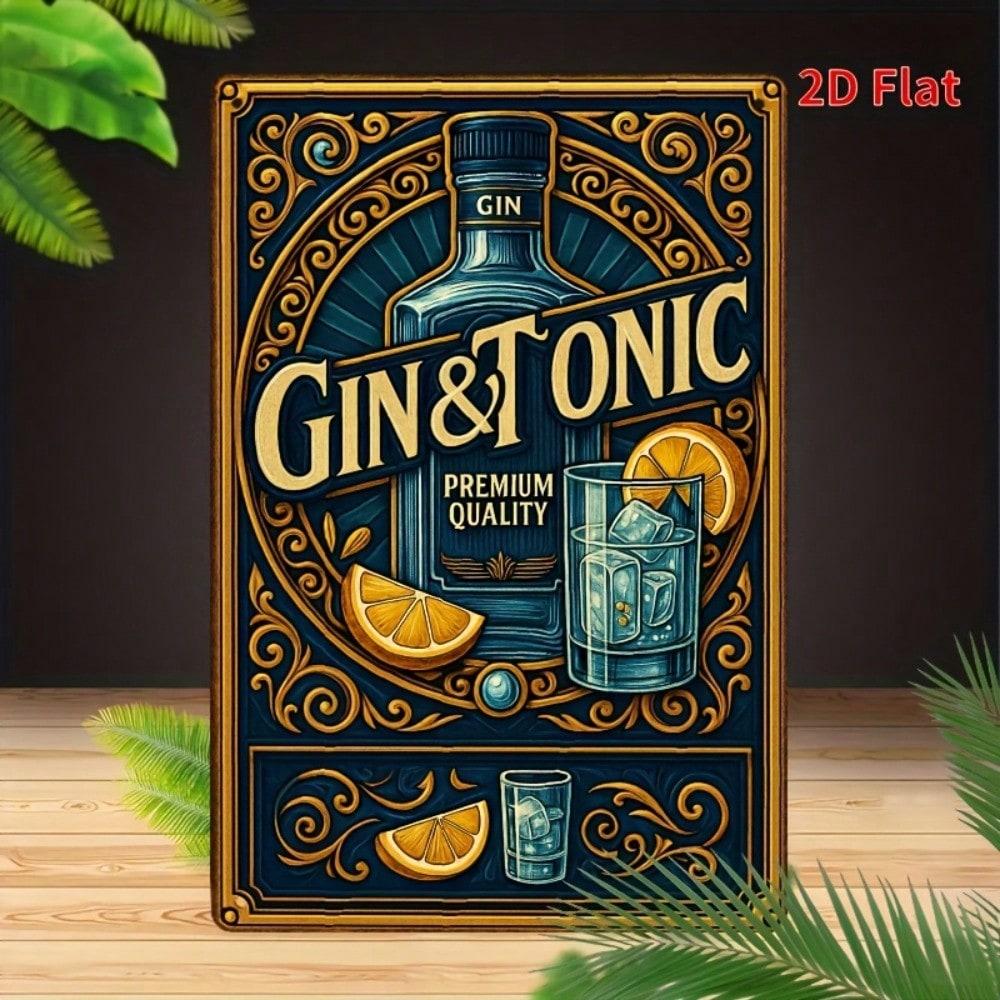 Vintage Gin Tonic Premium Quality Metal Tin Sign Retro Art Nouveau Cocktail Themed Wall Decor Rustic Plaque for Bar Man 20x30cm(7.8x11.8inch)
Vintage Gin Tonic Premium Quality Metal Tin Sign Retro Art Nouveau Cocktail Themed Wall Decor Rustic Plaque for Bar Man 20x30cm(7.8x11.8inch)