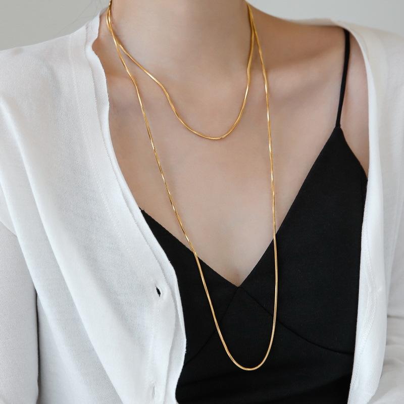 316L stainless steel necklace thick snake bone chain double necklace statement necklace female necklace chain wholesale золотий
316L stainless steel necklace thick snake bone chain double necklace statement necklace female necklace chain wholesale золотий