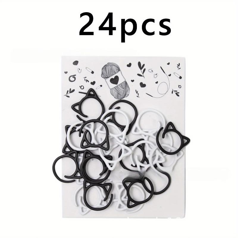 24Pcs Cat Ear Stitch Markers Set for Knitting Crochet Multiple Color Metal Locking Rings Craft Marker Tools DIY Sewing Projects чорний білий колір
24Pcs Cat Ear Stitch Markers Set for Knitting Crochet Multiple Color Metal Locking Rings Craft Marker Tools DIY Sewing Projects чорний білий колір