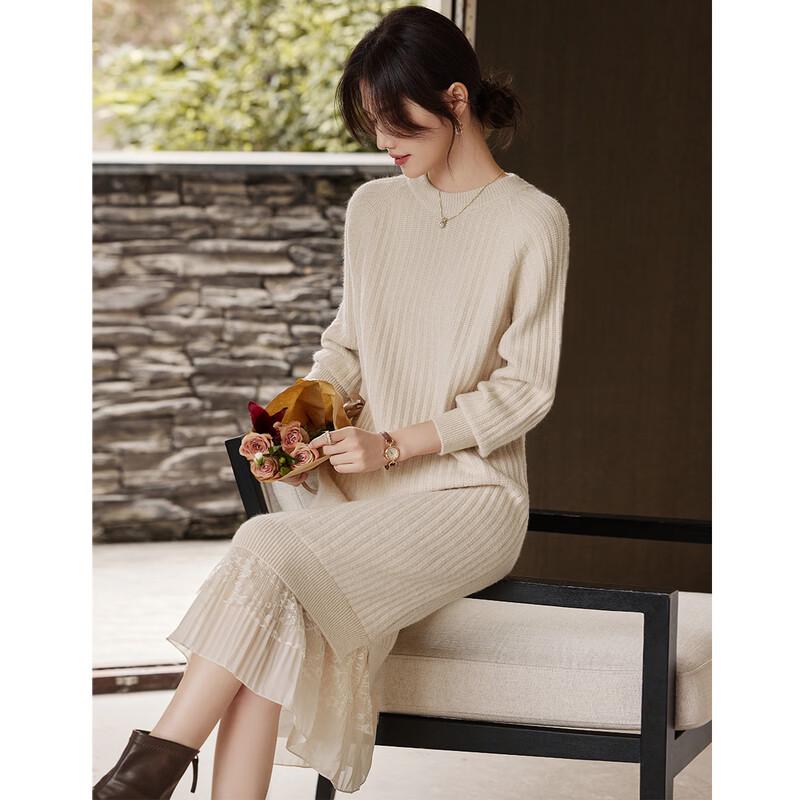 Women s Elegant Lace Splicing Warm Knit Midi Dress One Size
Women s Elegant Lace Splicing Warm Knit Midi Dress One Size