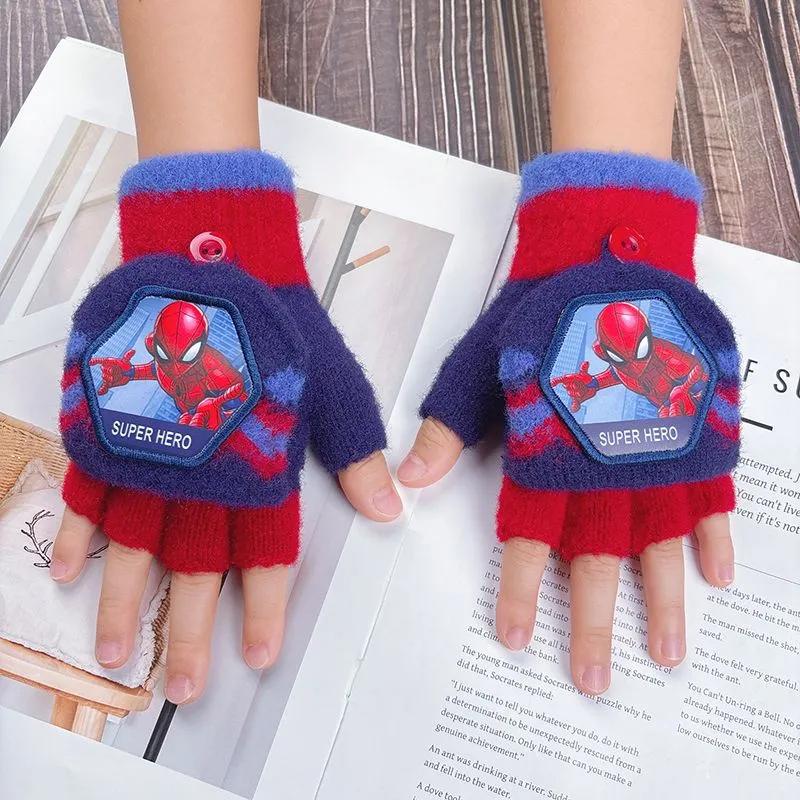 Spider Man Children Gloves Boys Cartoon Half Finger Knitted Flap Gloves Thick Winter Warmthin Gloves Writing Children Gifts
Spider Man Children Gloves Boys Cartoon Half Finger Knitted Flap Gloves Thick Winter Warmthin Gloves Writing Children Gifts