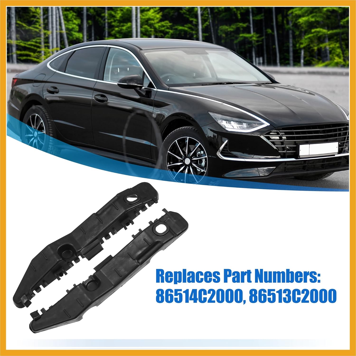 1 Pair Front Left and Right Bumper Bracket for Hyundai Sonata 2015-2017 86514C2000 Plastic Black Replacement
1 Pair Front Left and Right Bumper Bracket for Hyundai Sonata 2015-2017 86514C2000 Plastic Black Replacement