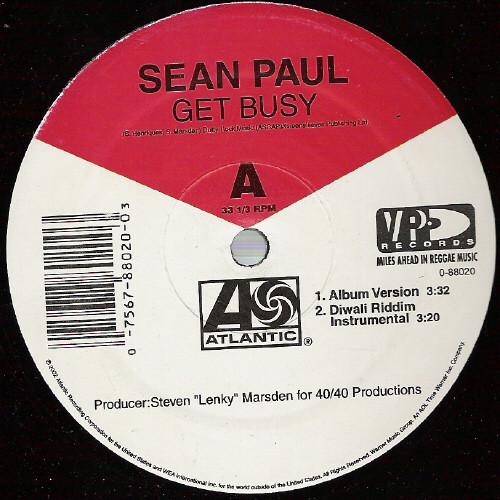 12inch Record SEAN PAUL - Get Busy 088020 Atlantic 2003 US Reggae, Ska & Dub Used
12inch Record SEAN PAUL - Get Busy 088020 Atlantic 2003 US Reggae, Ska & Dub Used