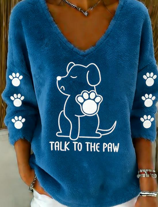 2025 Summer Pet Paw Print V-Neck Long Sleeve Women s T-shirt L
2025 Summer Pet Paw Print V-Neck Long Sleeve Women s T-shirt L