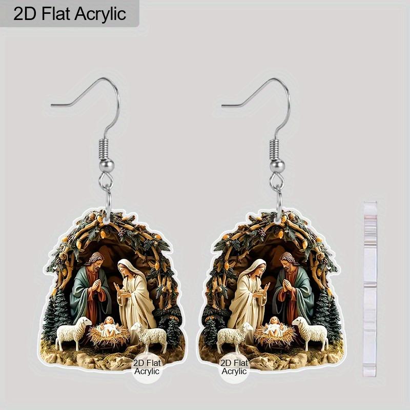 2D Плоское Искусство Ретро Рождественский Вертеп Узор Христианский Дух Религиозная Живопись Акриловые Серьги-Украшения для Женщин
2D Плоское Искусство Ретро Рождественский Вертеп Узор Христианский Дух Религиозная Живопись Акриловые Серьги-Украшения для Женщин