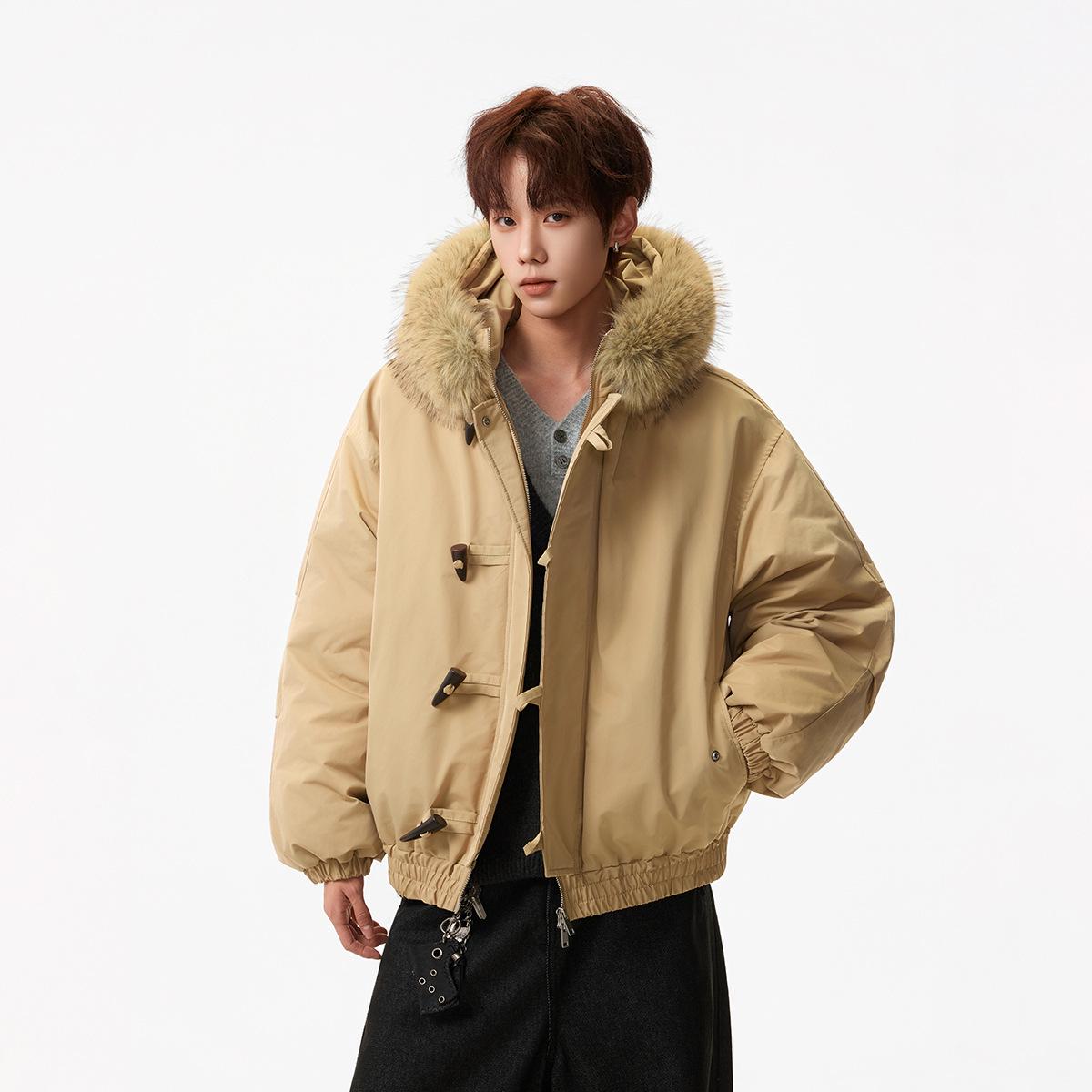 European & American Unisex Winter Jacket with Large Fur Collar and Toggle Closure XXL хакі
European & American Unisex Winter Jacket with Large Fur Collar and Toggle Closure XXL хакі