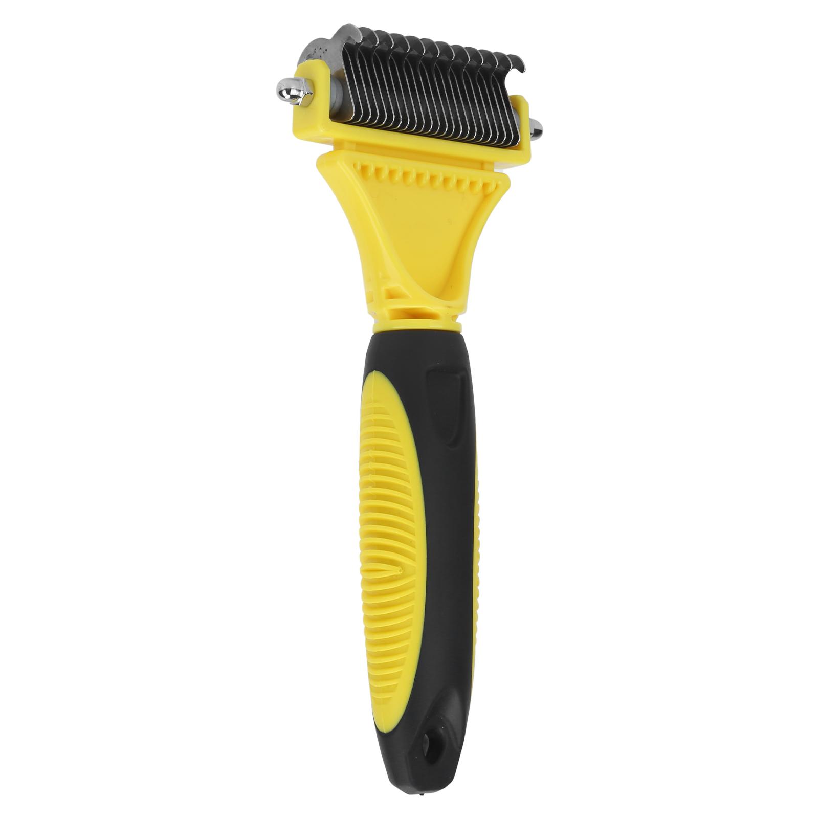 Pet Undercoat Rake Stainless Steel Removing Tangles and Knots 2 Sided Dematting Comb for Dogs and
Pet Undercoat Rake Stainless Steel Removing Tangles and Knots 2 Sided Dematting Comb for Dogs and
