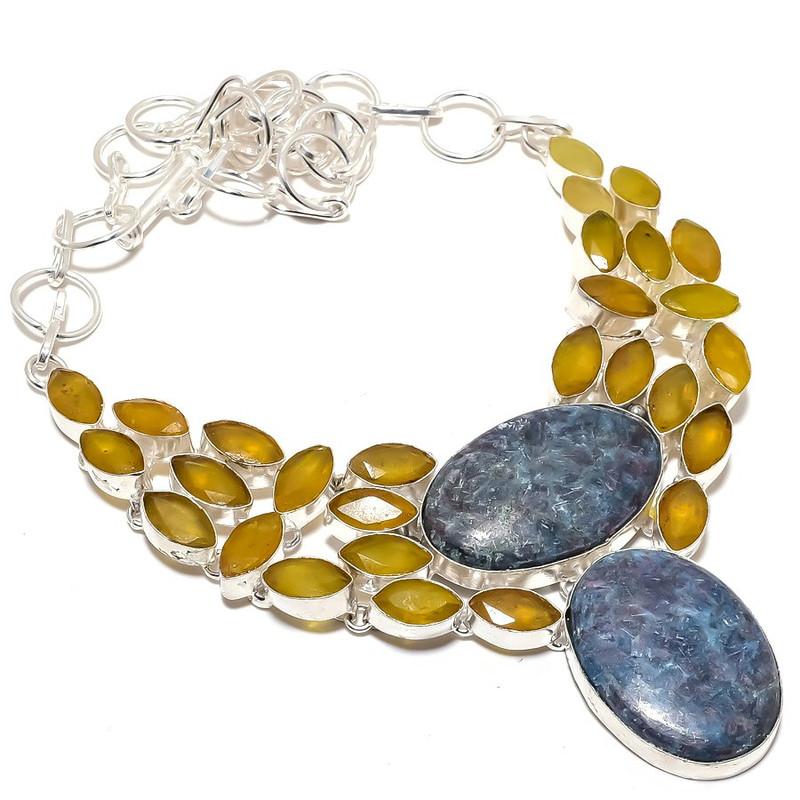Chrysocolla, Yellow Onyx Gemstone 925 Sterling Silver Jewelry Necklace 18 MQ-1218 18 жёлтый
Chrysocolla, Yellow Onyx Gemstone 925 Sterling Silver Jewelry Necklace 18 MQ-1218 18 жёлтый