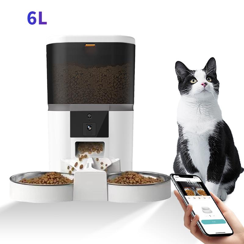 Полностью автоматическая кормушка для домашних животныхWIFIРегулируемая производительность двойной миски для кормления с камерой 6L белый
Полностью автоматическая кормушка для домашних животныхWIFIРегулируемая производительность двойной миски для кормления с камерой 6L белый