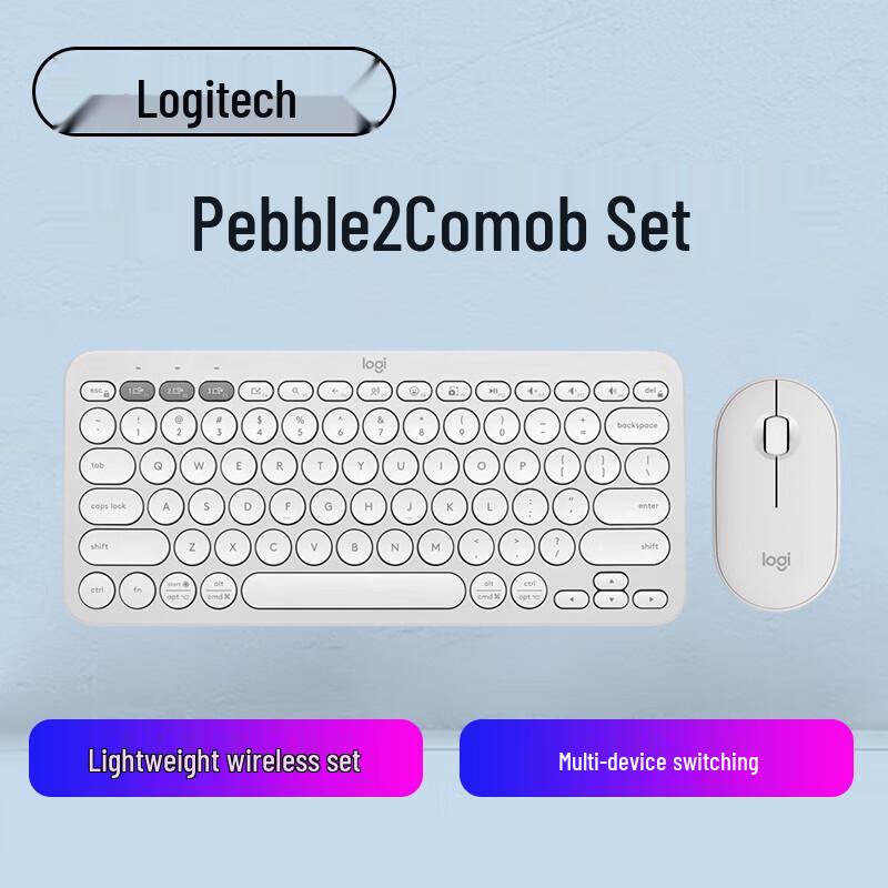 Logitech PEBBLE 2 COMBO Wireless Keyboard and Mouse Set
Logitech PEBBLE 2 COMBO Wireless Keyboard and Mouse Set