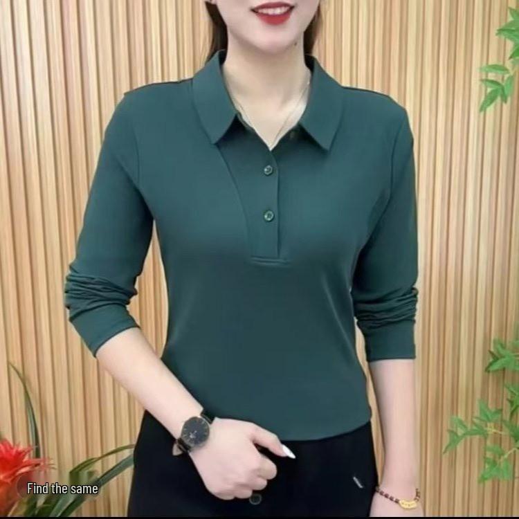 Elegant Autumn Long-Sleeve Slimming Women s Lapel T-Shirt 3XL зелений
Elegant Autumn Long-Sleeve Slimming Women s Lapel T-Shirt 3XL зелений