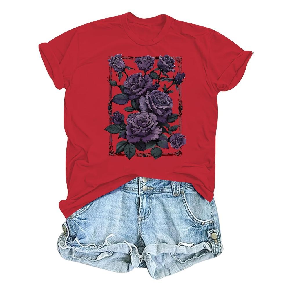 Dark Purple Roses Women s Tee - Gothic Floral Graphic, Casual Vintage Top S
Dark Purple Roses Women s Tee - Gothic Floral Graphic, Casual Vintage Top S