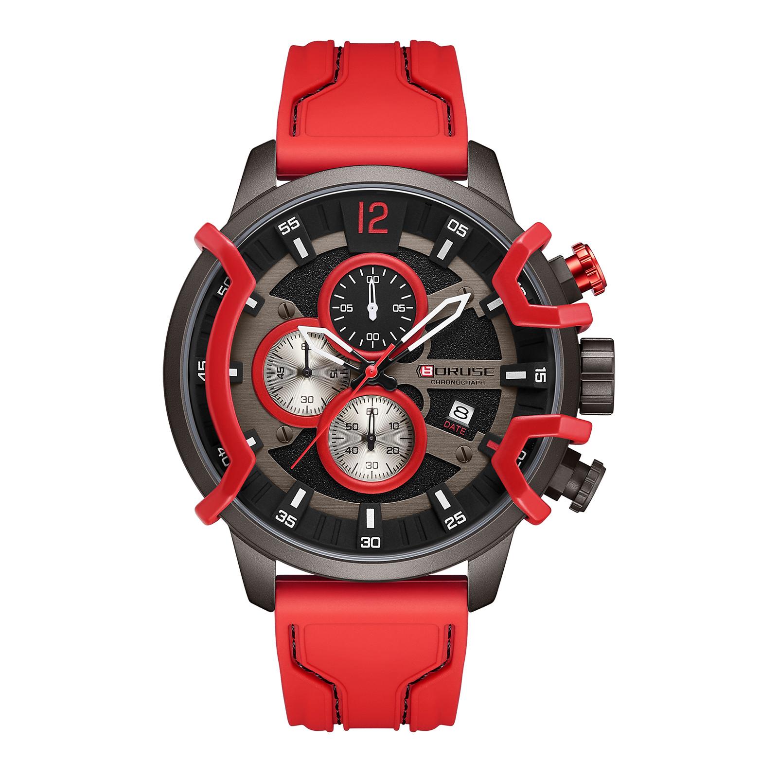 BORUSE Модные мужские часы Pointer Quartz Мужские часы с большим циферблатом Мужские часы с календарем Мужские часы с силиконовым ремешком для мужчин красный
BORUSE Модные мужские часы Pointer Quartz Мужские часы с большим циферблатом Мужские часы с календарем Мужские часы с силиконовым ремешком для мужчин красный