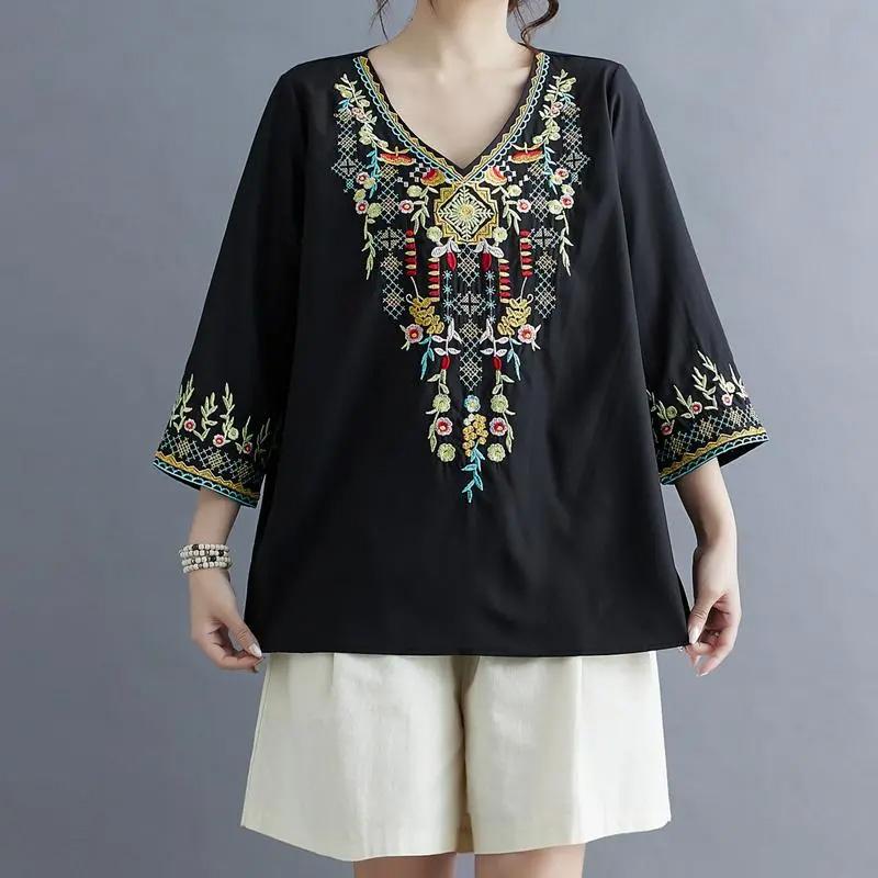 Топы женские хлопковые летние футболки больших размеров с V-образным вырезом свободные принтованные повседневные пуловеры футболки топы XXL чёрный
Топы женские хлопковые летние футболки больших размеров с V-образным вырезом свободные принтованные повседневные пуловеры футболки топы XXL чёрный