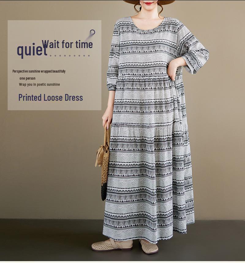 Bohemian Orange Round Neck Long Sleeve Loose Fit Hemp Cotton Maternity Dress - 2026 Casual Holiday Style One Size Large
Bohemian Orange Round Neck Long Sleeve Loose Fit Hemp Cotton Maternity Dress - 2026 Casual Holiday Style One Size Large