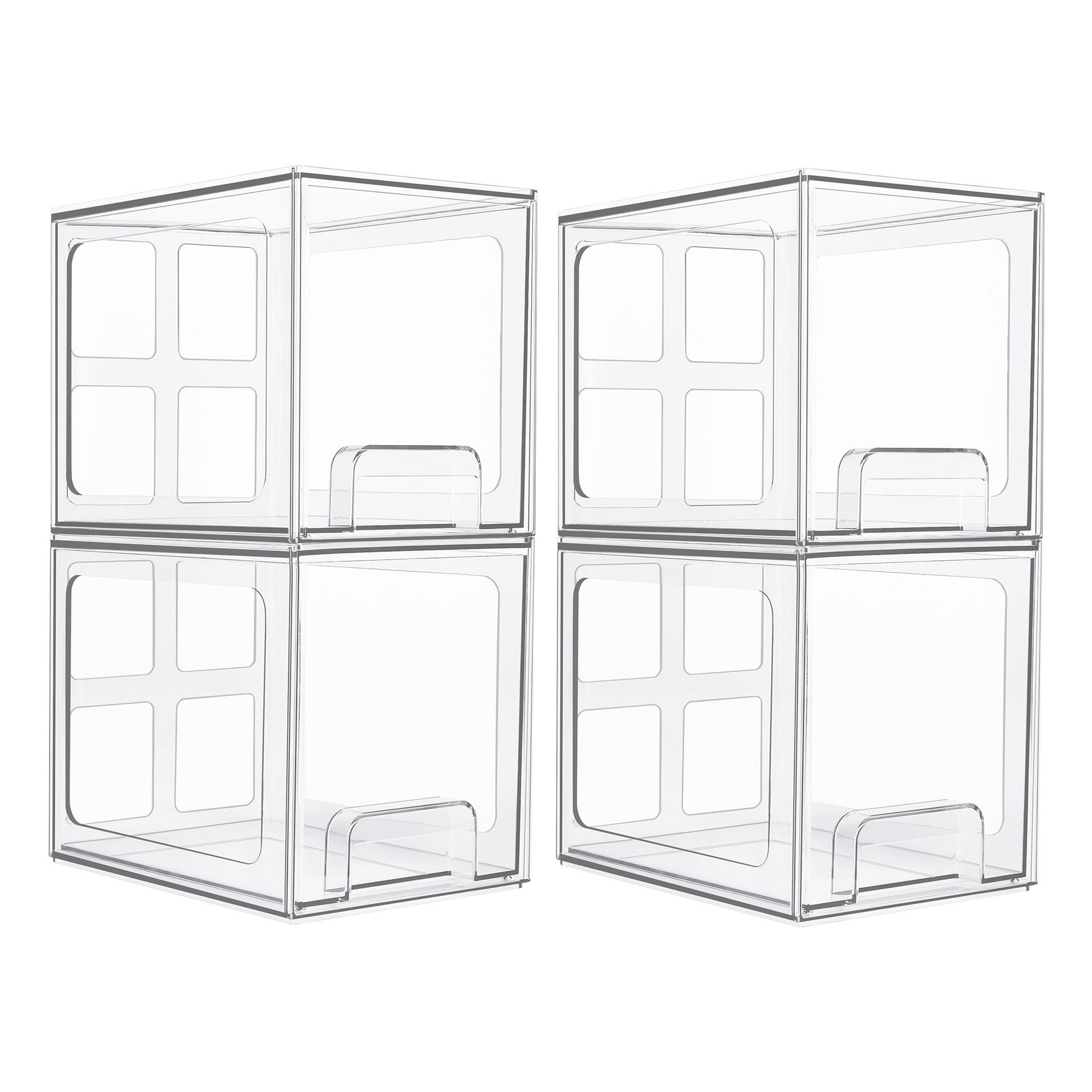 4pcs 6.6-Inch Stackable Storage Boxes Clear Plastic Drawers Suitable for Vanities Under Sinks Kitchen Cabinets Bathroom Storage
4pcs 6.6-Inch Stackable Storage Boxes Clear Plastic Drawers Suitable for Vanities Under Sinks Kitchen Cabinets Bathroom Storage
