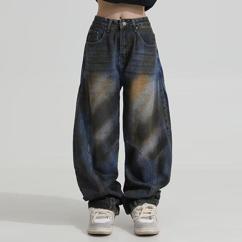 Autumn/Winter 2024 Unisex American Streetwear Scimitar Wide-Leg Jeans - High Street Punk Style Trousers S
Autumn/Winter 2024 Unisex American Streetwear Scimitar Wide-Leg Jeans - High Street Punk Style Trousers S