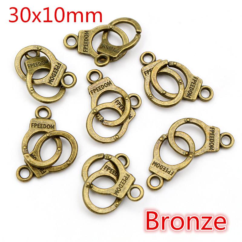 10pcs Charms Handcuffs Freedom 30x10mm 42x15mm Antique Making Pendant Fit,Bronze Tibetan Silver Color,DIY Handmade Jewelry
10pcs Charms Handcuffs Freedom 30x10mm 42x15mm Antique Making Pendant Fit,Bronze Tibetan Silver Color,DIY Handmade Jewelry