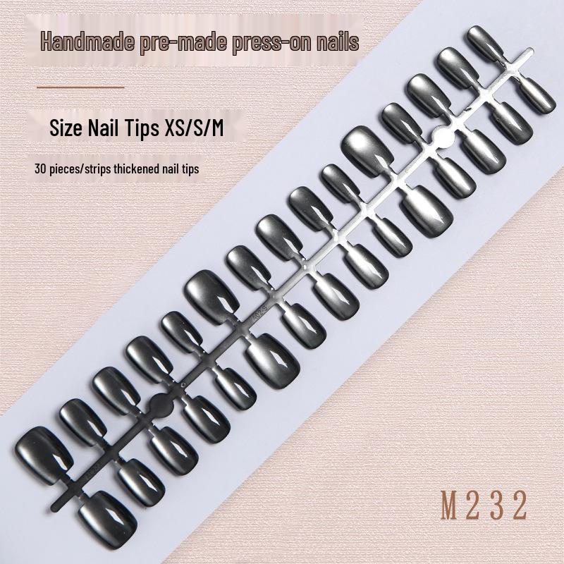 Obsidian Chase Light Wide Cat Eye Short Nails: 30-Piece Handmade Whitening Nail Art Patches
Obsidian Chase Light Wide Cat Eye Short Nails: 30-Piece Handmade Whitening Nail Art Patches