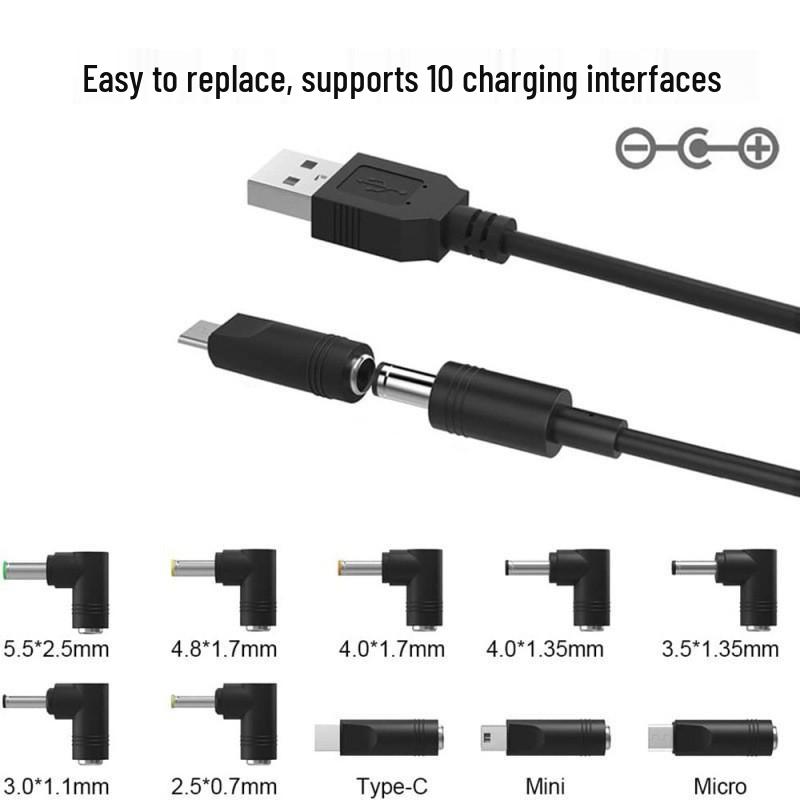 USB-кабель для зарядки DC 5V с многофункциональным адаптером 5521: Type-C и MicroUSB
USB-кабель для зарядки DC 5V с многофункциональным адаптером 5521: Type-C и MicroUSB