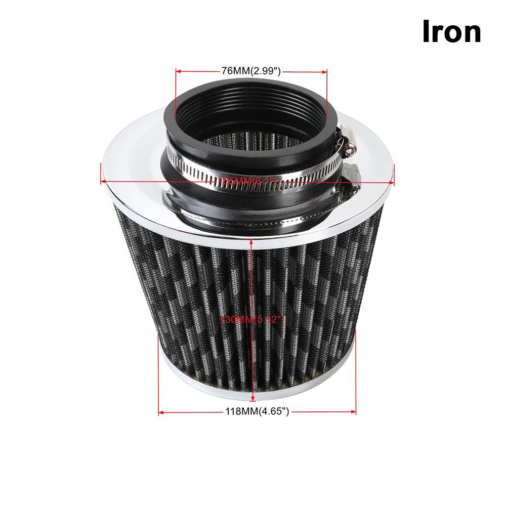 76MM 3 Burnt Blue Stainless Steel Mesh Cone Power Intake High Flow Cold Air Filter Air Intake Filter Induction Kit OFI074 Iron Carbon
76MM 3 Burnt Blue Stainless Steel Mesh Cone Power Intake High Flow Cold Air Filter Air Intake Filter Induction Kit OFI074 Iron Carbon