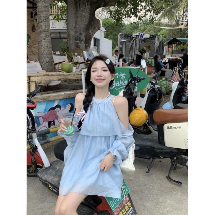 Women s Off-Shoulder Long-Sleeve Dress & High-Waisted Casual Shorts Set - Spring/Summer Fashion S
Women s Off-Shoulder Long-Sleeve Dress & High-Waisted Casual Shorts Set - Spring/Summer Fashion S