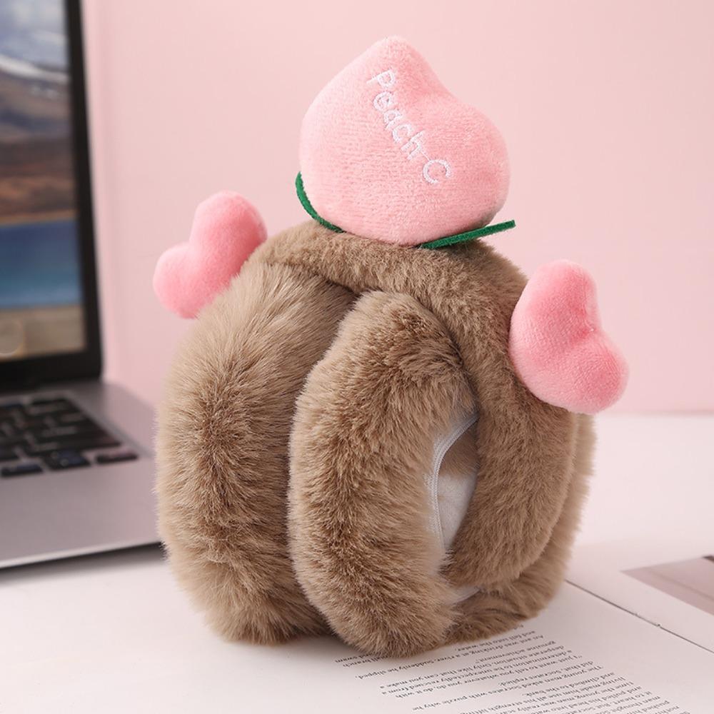 Winter Warm Foldable Earmuffs Cute Peach Soft Plush Earflaps For Women Men Outdoor колір темно кави
Winter Warm Foldable Earmuffs Cute Peach Soft Plush Earflaps For Women Men Outdoor колір темно кави