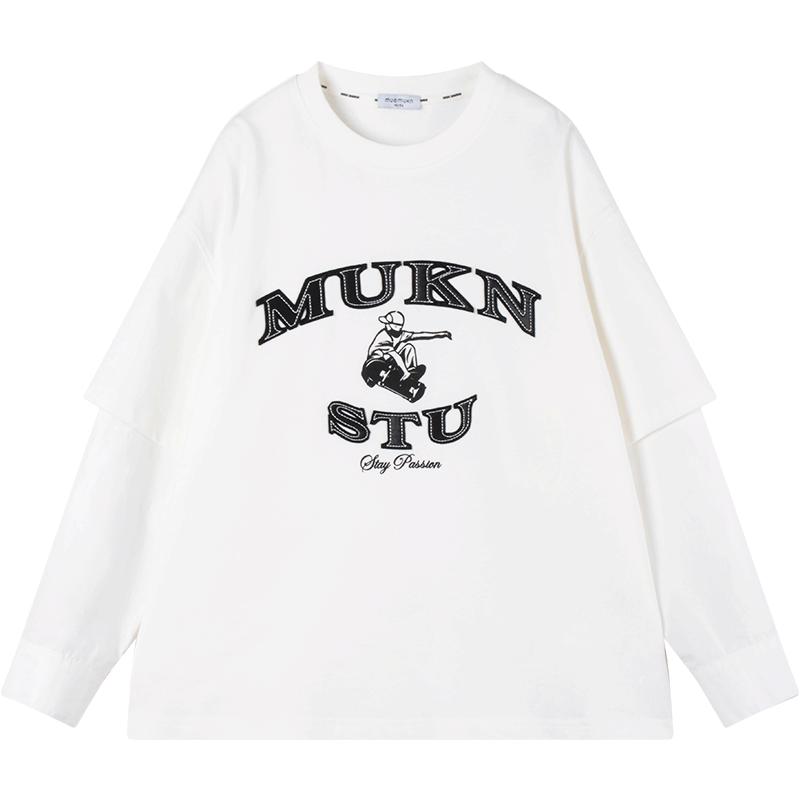 Mucmukn Boys Faux Two-Piece Cool-Touch Cotton T-Shirt 170CM
Mucmukn Boys Faux Two-Piece Cool-Touch Cotton T-Shirt 170CM