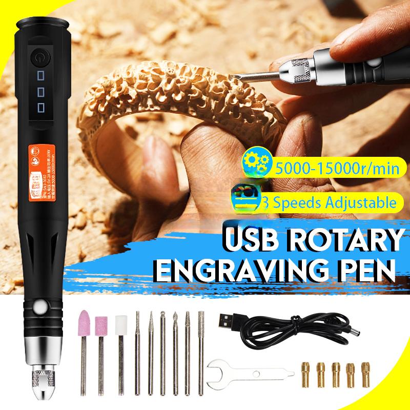 3 Speed Adjustable 5000-15000r/min Electric Grinder Engraver Pen Abrasive Tools USB Wireless Grinder Set Engraving Tool Machine
3 Speed Adjustable 5000-15000r/min Electric Grinder Engraver Pen Abrasive Tools USB Wireless Grinder Set Engraving Tool Machine