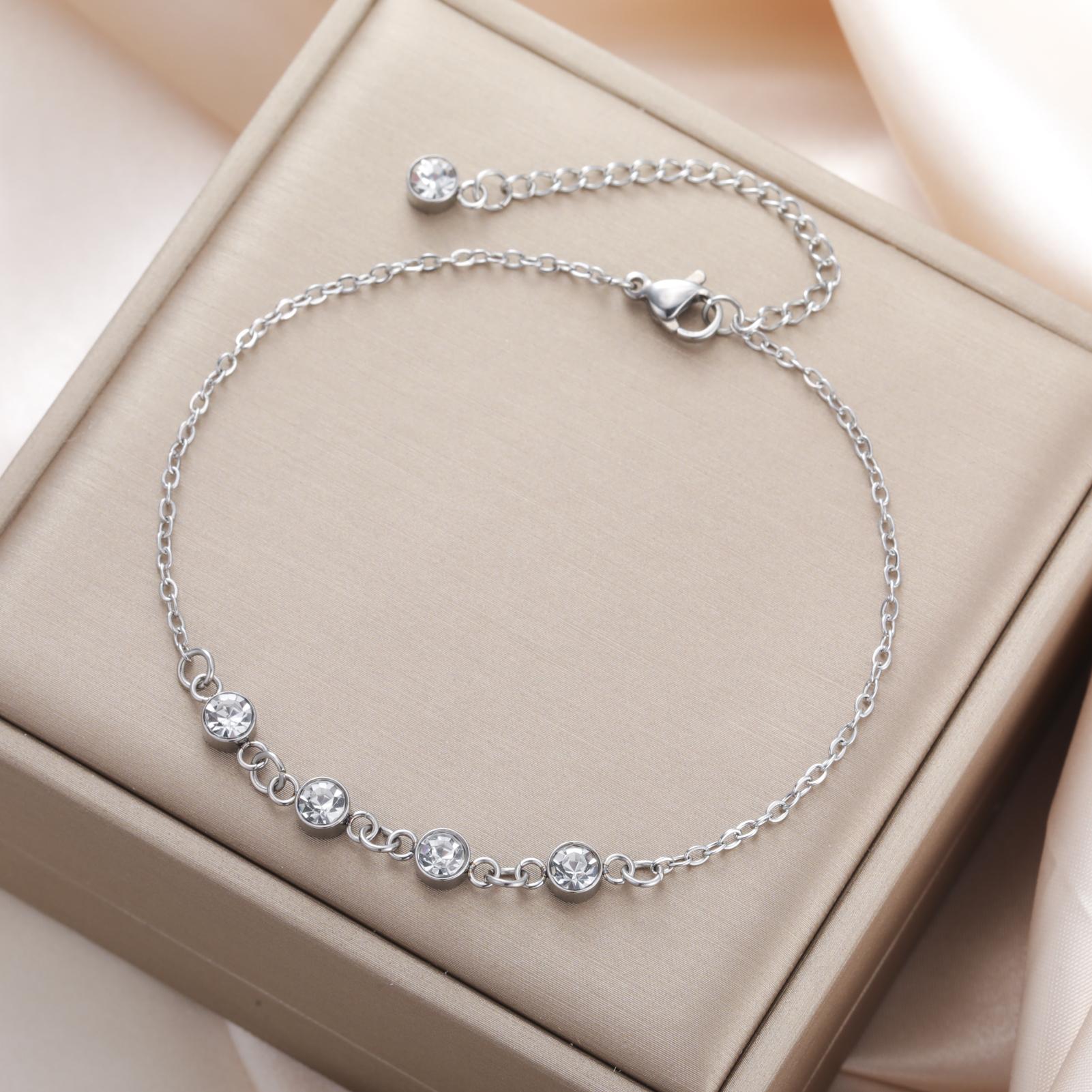 Cazador Gold Color Clear Zircon Charms Bracelet Stainless Steel Trendy Hand Bracelet for Women Jewelry Mother s Day Gifts 17-22 cm
Cazador Gold Color Clear Zircon Charms Bracelet Stainless Steel Trendy Hand Bracelet for Women Jewelry Mother s Day Gifts 17-22 cm