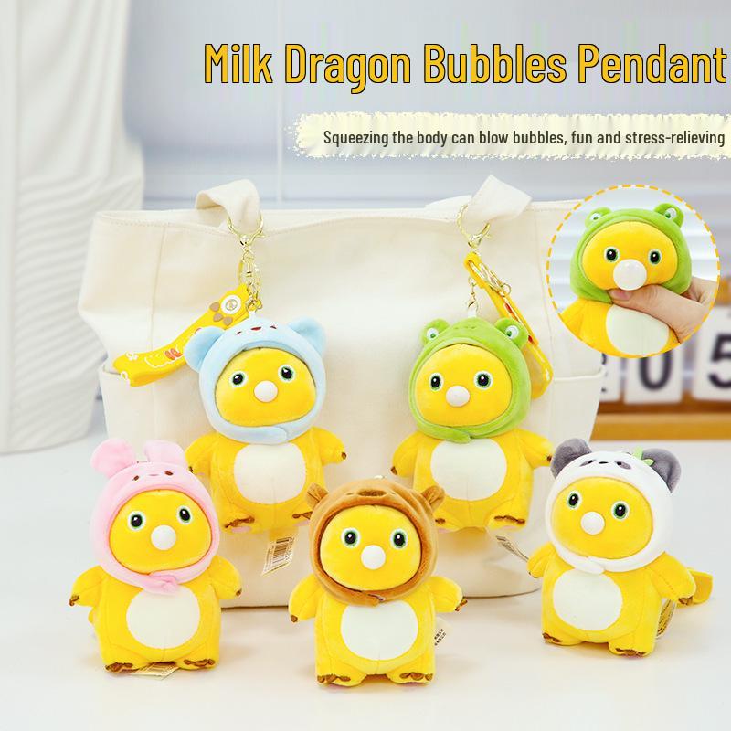 Cartoon Naughty Dragon Plush Keychain - Cute Bubble-Blowing Backpack Decoration 12cm Blowing Bubbles Doll Keychain
Cartoon Naughty Dragon Plush Keychain - Cute Bubble-Blowing Backpack Decoration 12cm Blowing Bubbles Doll Keychain